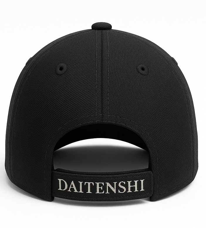 Casquette en coton avec logo DAITENSHI brodé au fil argenté.